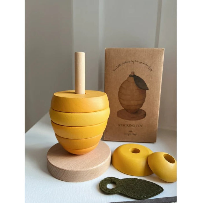 Wooden Stacking Fruit - Lemon par Konges Sløjd - Early Learning Toys | Jourès