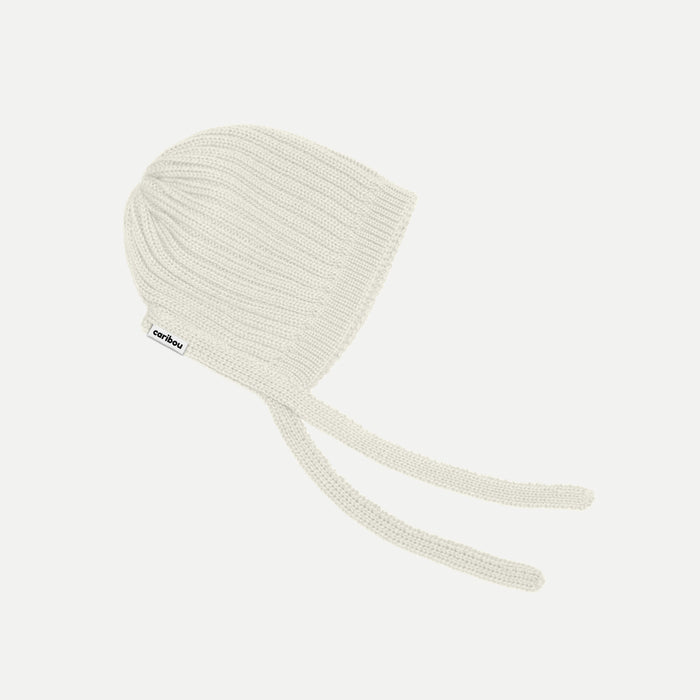 Baby Merino Whool Beanie - 6m to 18m - Ecru White par Caribou - Baby Shower Gifts | Jourès