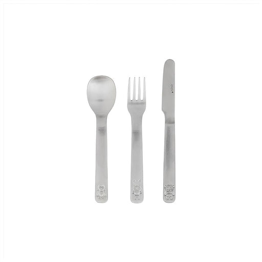 We Love Animals Cutlery - Set of 3 - Brushed Steel par OYOY Living Design - Mealtime | Jourès