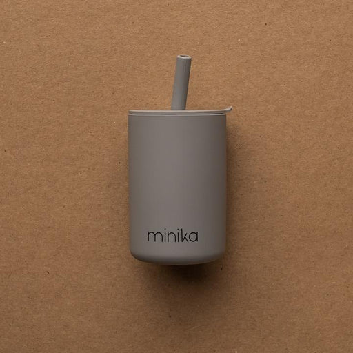 Straw cup with lid for baby - Stone par Minika - Kitchen | Jourès