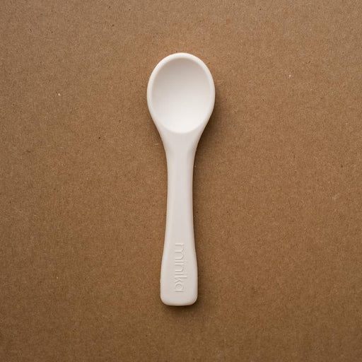Silicone spoon for baby- Shell par Minika - Mealtime | Jourès