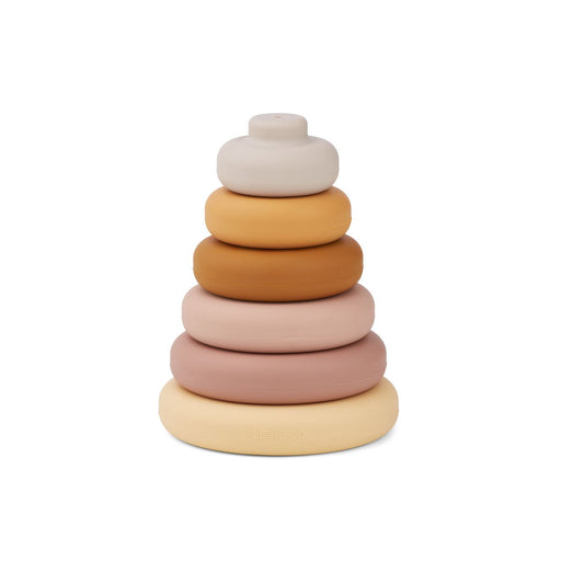 Silicone Stacking Tower - Pink multi mix par Liewood - Stacking Cups & Blocks | Jourès