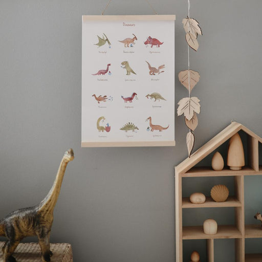 Affiche  éducative Dinosaures - 18x24 pouces par Mushie - Les amis dinosaures | Jourès