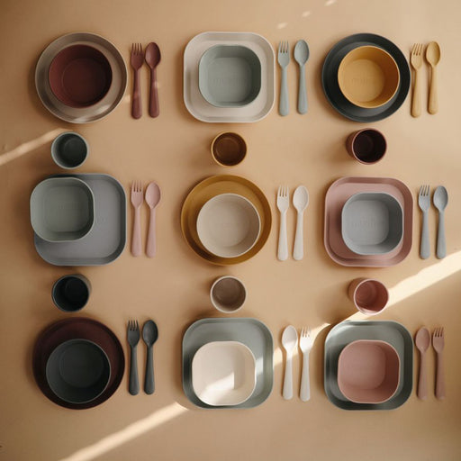 Kids Fork and Spoon Set - Sage par Mushie - Cutlery | Jourès