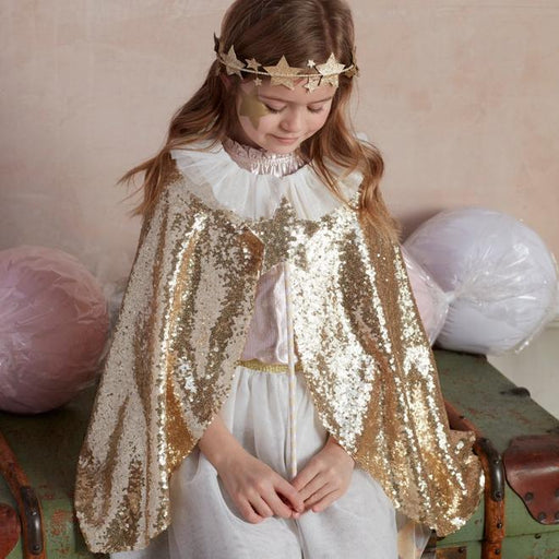 Gold Sparkle Cape And Wand par Meri Meri - Costumes | Jourès
