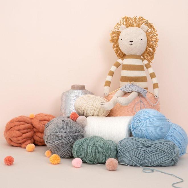 Angus Knitted Lion Toy par Meri Meri - Nursery | Jourès