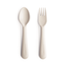 Kids Fork and Spoon Set - Ivory par Mushie - Cutlery | Jourès