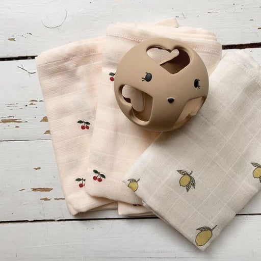 Couvertures d'emmaillotage en mousseline - Ens. de 3 - Citron par Konges Sløjd - Cadeaux 50 $ ou moins | Jourès