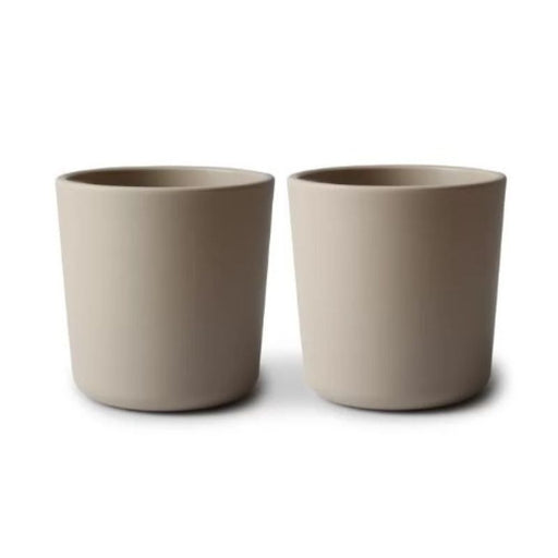 Dinnerware Cup for Kids - Set of 2 - Vanilla par Mushie - Cups, Sipping Cups and Straws | Jourès