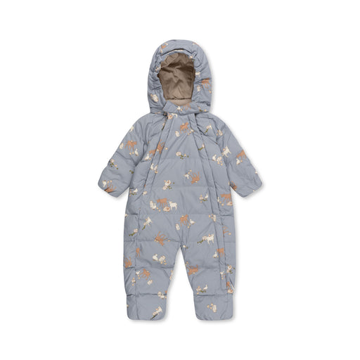 Baby Down Onesie - 3m to 12m - Farm Blue par Konges Sløjd - Winter onesies & Snowsuits | Jourès