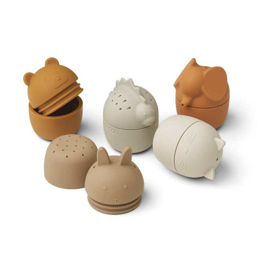 Gaby Bath Toys - Pack of 5 - Almond/Multi mix par Liewood - Baby - 0 to 6 months | Jourès