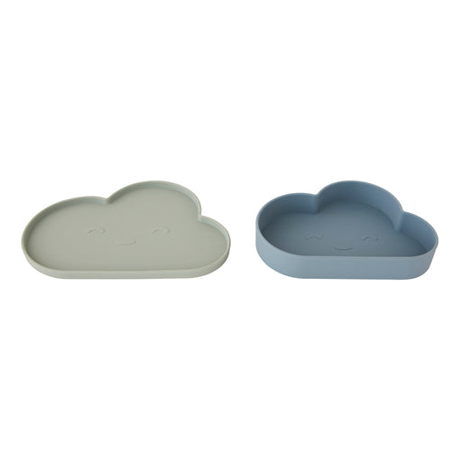 Chloe Cloud Plate & Bowl - Pale mint/Tourmaline par OYOY Living Design - OYOY MINI - Mealtime | Jourès
