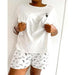 Fête du sleep - Breastfeeding Short Pyjama Set - S,M,L - White par Tajinebanane - Breastfeeding | Jourès