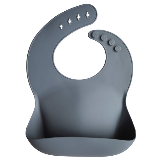 Adjustable waterproof silicone Baby Bib - Tradewinds par Mushie - The Black & White Collection | Jourès