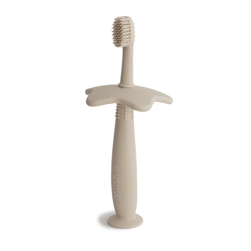Star training toothbrush - Clay/Shifting Sand par Mushie - The Space Collection | Jourès