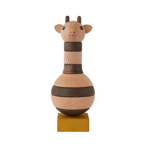 Wooden Stacking Giraffe - Nature / Dark par OYOY Living Design - Toys & Games | Jourès