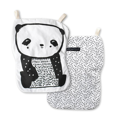 Organic Crinkle Toy - Panda par Wee Gallery - The Black & White Collection | Jourès
