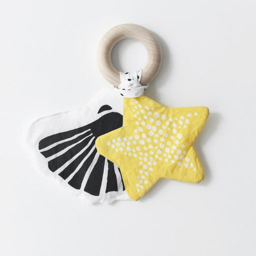 Crinkle Teether - Starfish par Wee Gallery - The Black & White Collection | Jourès