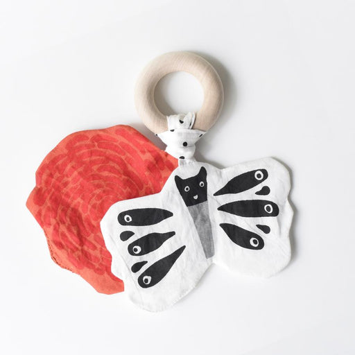 Crinkle Teether - Butterfly par Wee Gallery - Teething toys | Jourès