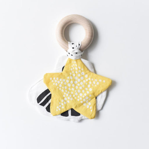 Crinkle Teether - Starfish par Wee Gallery - The Black & White Collection | Jourès