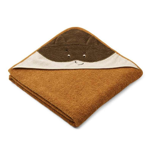 Augusta Hooded Towel - Super Hero/Golden Caramel par Liewood - Bathroom | Jourès