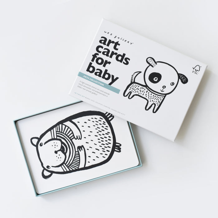Sensory Art Cards - Pets par Wee Gallery - The Black & White Collection | Jourès