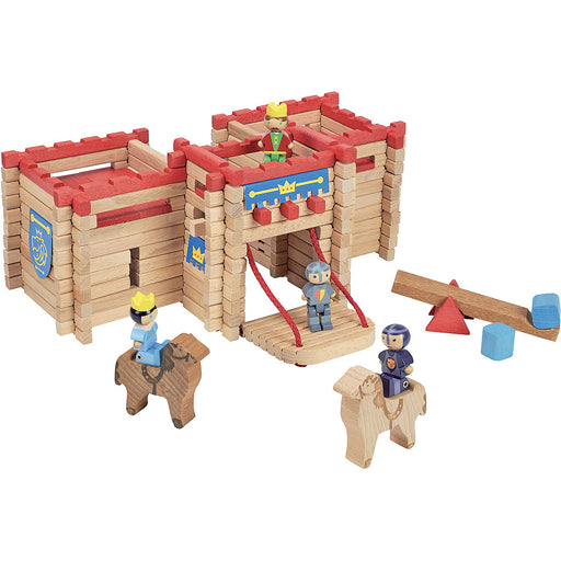 Jeu de construction en bois - Mon château fort en bois - 155 pièces par Jeujura - Jeux familiales | Jourès
