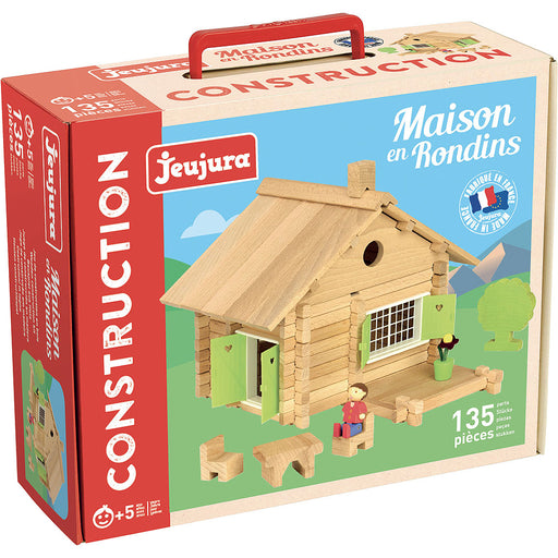  Jeu de construction en bois - Maison en rondins - 135 pièces par Jeujura - Enfants - 3 à 6 ans | Jourès