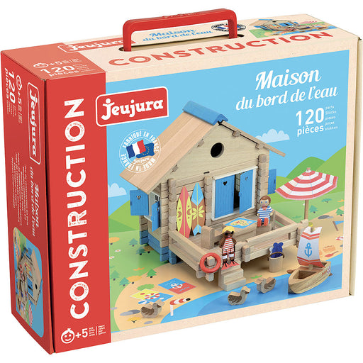 Jeu de construction en bois - Maison du bord de l'eau - 120 pièces par Jeujura - Jeux classiques et jouets rétros | Jourès