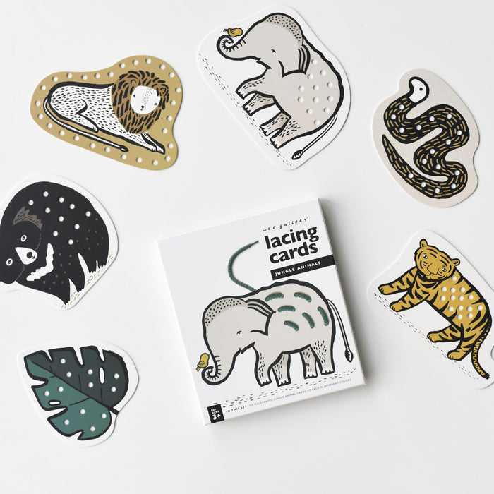 Lacing Cards - Jungle Animals par Wee Gallery - Wee Gallery | Jourès