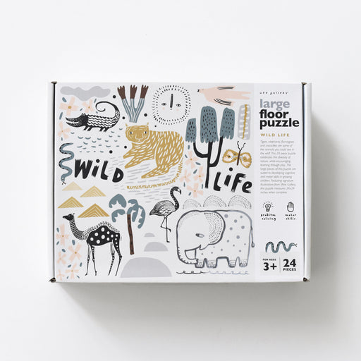 Floor Puzzle - Wild Life par Wee Gallery - The Black & White Collection | Jourès