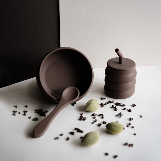 Set de Petit-Déjeuner en Silicone - Cacao par MINNA - L'heure du repas | Jourès