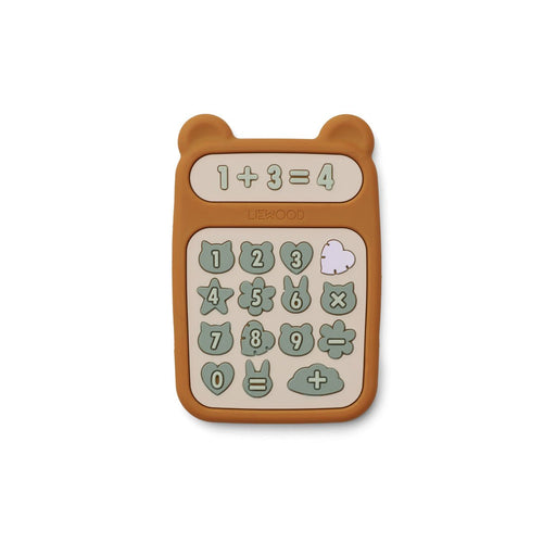 Teether toy - Niels calculator - Mustard multi mix par Liewood - Gifts $50 or less | Jourès