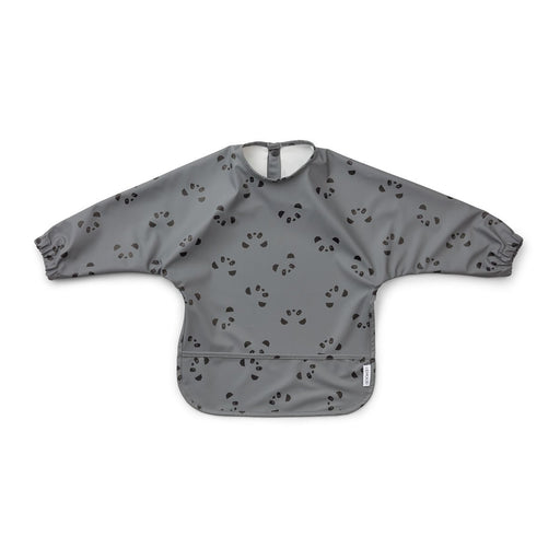 Merle Cape Bib With Long Sleeves - Panda / Stone par Liewood - Cape Bibs with Sleeves | Jourès