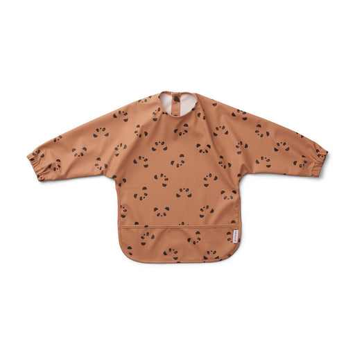 Merle Cape Bib With Long Sleeves - Panda / Tuscany Rose par Liewood - Cape Bibs with Sleeves | Jourès