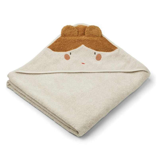 Augusta Hooded Towel - Doll/Sandy par Liewood - Year of the Rabbit | Jourès