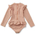 Sille Swim Jumpsuit Seersucker - Stripe/Tuscany Rose/Sandy par Liewood - Swimsuits | Jourès