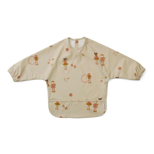 Merle Cape Bib With Long Sleeves - Doll / Sandy Mix par Liewood - Baby Bottles & Mealtime | Jourès