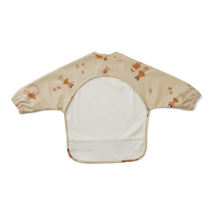 Merle Cape Bib With Long Sleeves - Doll / Sandy Mix par Liewood - Cape Bibs with Sleeves | Jourès