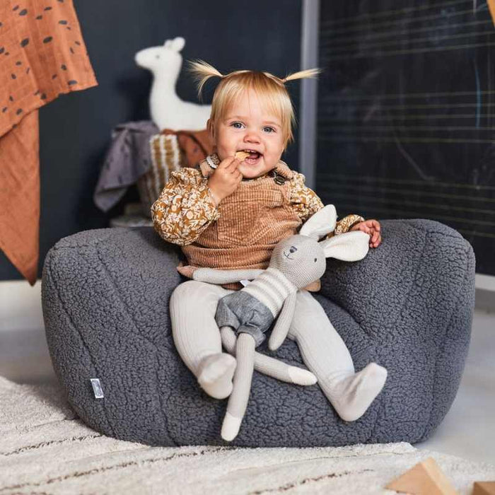 Sofa Beanbag for kids - Teddy Storm Grey par Jollein - Sale | Jourès