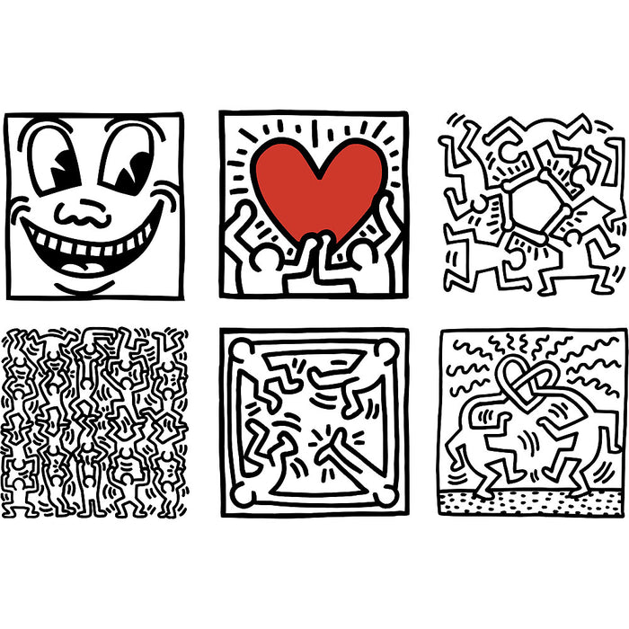 Cubes en bois-  Keith Haring par Vilac - Jeux de construction | Jourès
