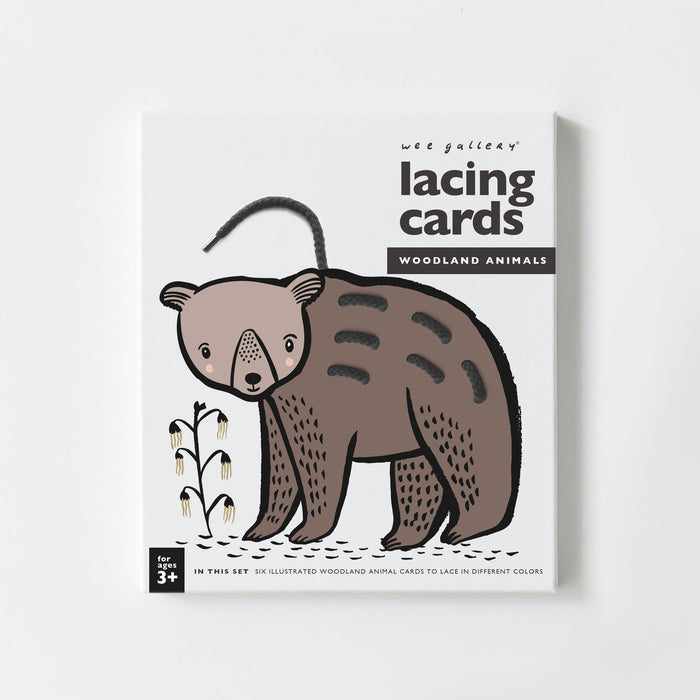 Lacing Cards - Woodland Animals par Wee Gallery - Wee Gallery | Jourès