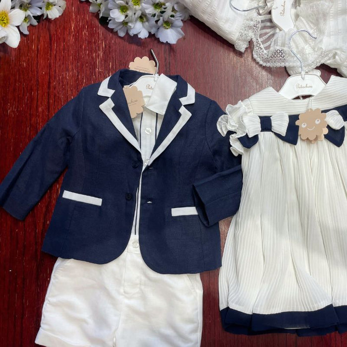 Mini Linen Shorts - 6m to 4T - White par Patachou - Holiday Style | Jourès