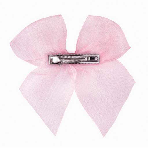 Organza Bow Hairclip - Pale Pink par Condor - Baby Shower Gifts | Jourès