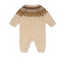 Eeley Knitted Jumpsuit - 3m to 12m - Angora Cream par MINI A TURE - Bodysuits, Rompers & One-piece suits | Jourès