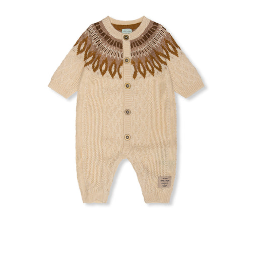 Eeley Knitted Jumpsuit - 3m to 12m - Angora Cream par MINI A TURE - New in | Jourès
