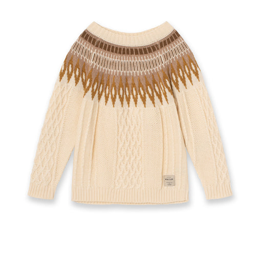 Timo Knitted Sweater - 12m to 4Y - Angora Cream par MINI A TURE - New in | Jourès
