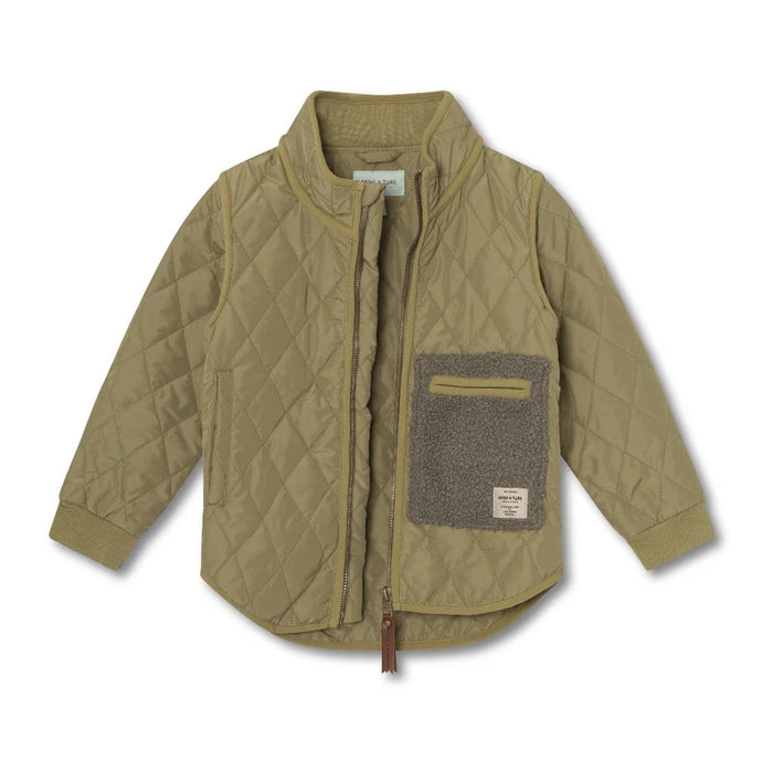 Lou Thermo Jacket - 2Y to 4Y - Boa Green par MINI A TURE - Clothing | Jourès