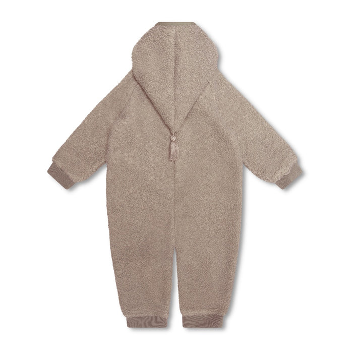 Adel Teddy Jumpsuit - 3m to 12m - Grey Brown par MINI A TURE - The Teddy Collection | Jourès