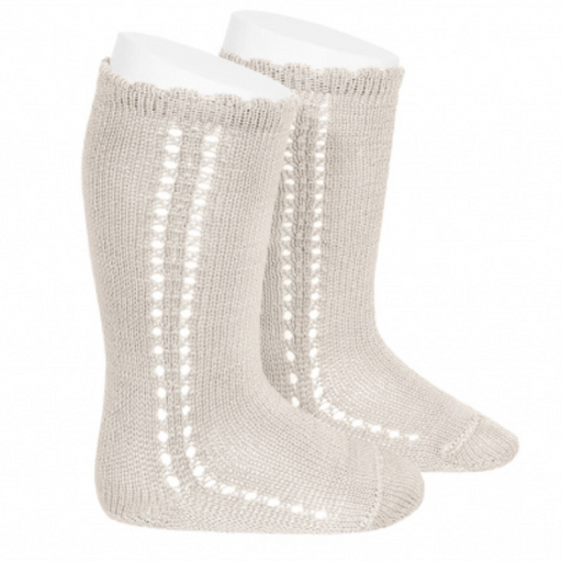 Knee-High Socks - 3m to 4Y - Linen par Condor - Clothing | Jourès